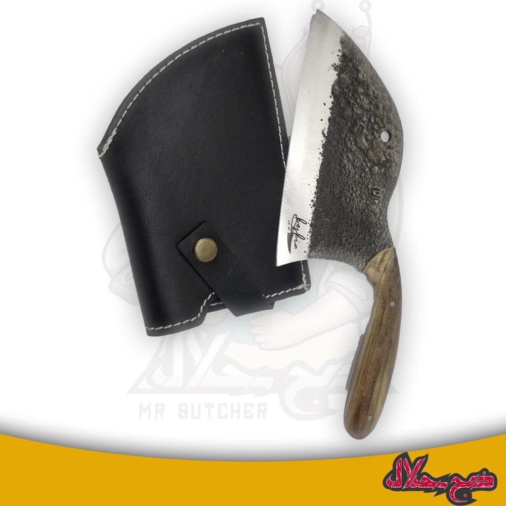 ساطور صربستانی فولاد زنجان همراه قلاف