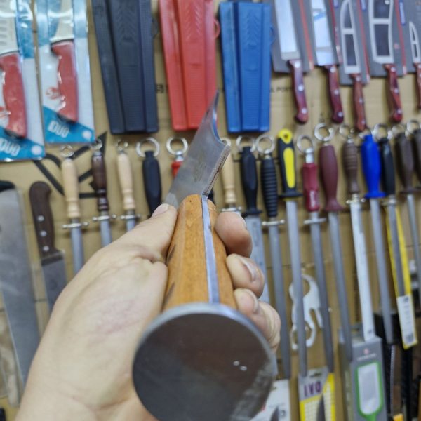 ساطور قصابی لب تراش حیدری هلالی گاوی سایز بزرگ